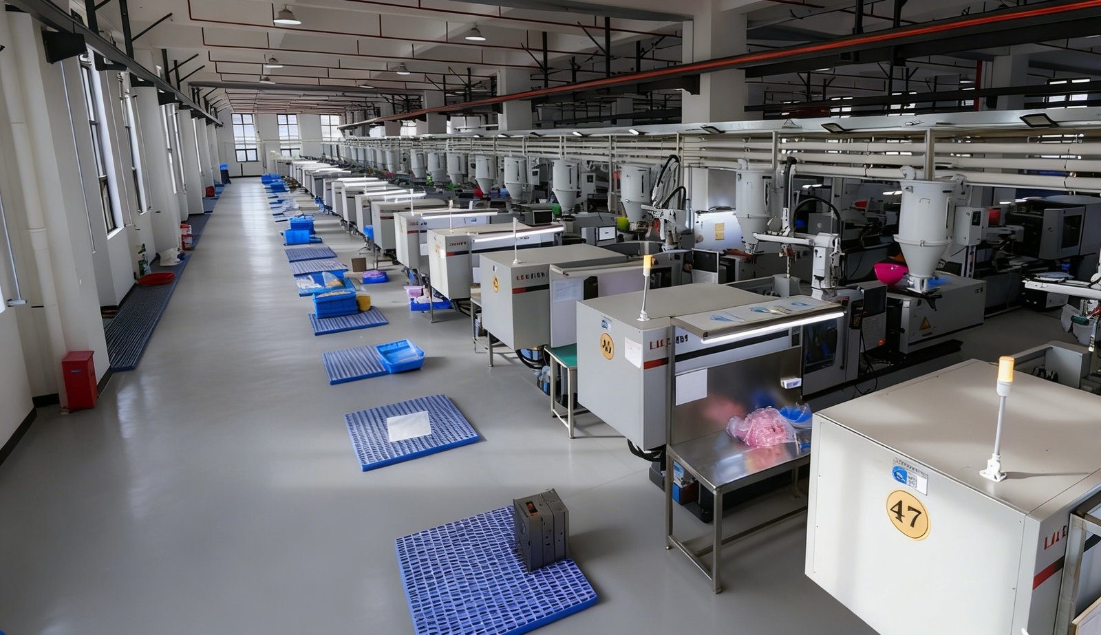 Injection molding machines for toy figure production