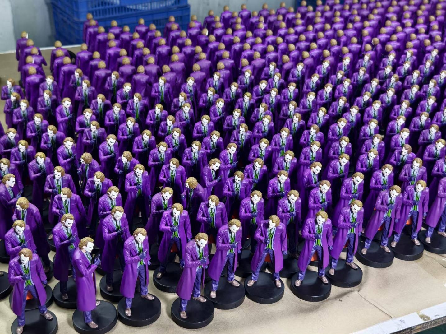 Completed custom figures in mass production